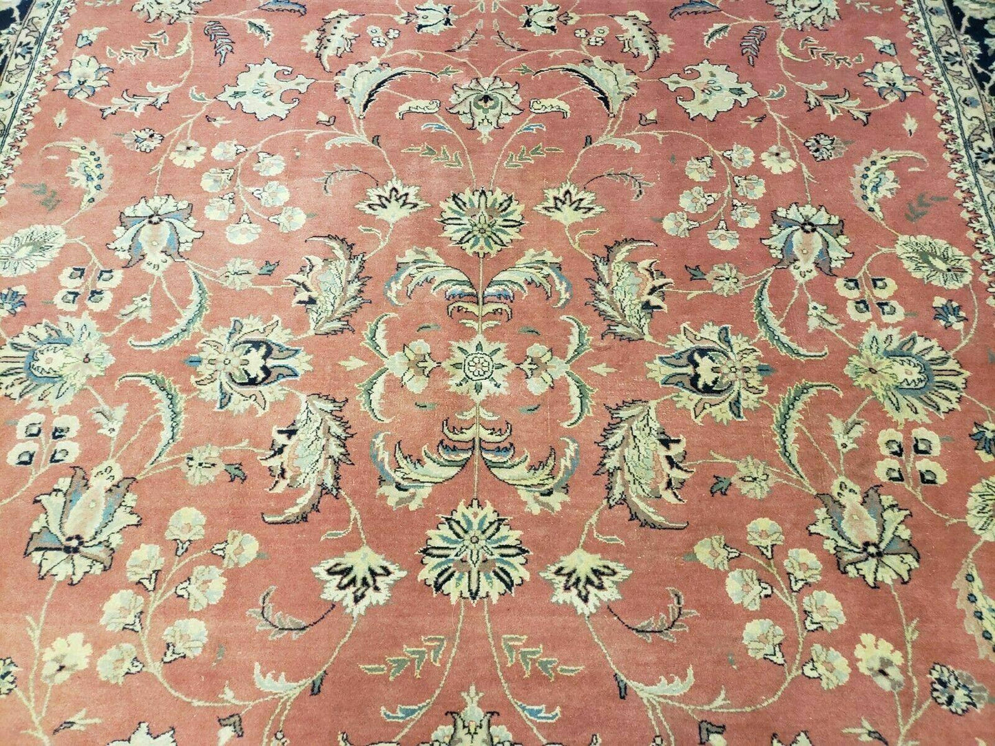 6' X 9' Vintage Fine Oriental Floral Handmade Wool Rug Vegetable Dyes Red Nice