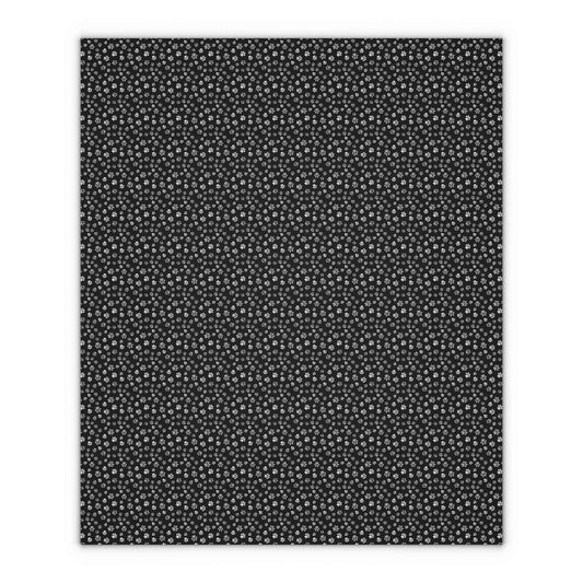 Black Paws Gift Wrapping Paper Sheets, 1pc