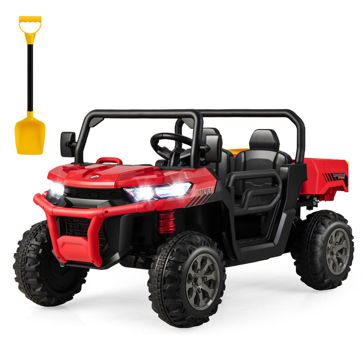 Electric 2 Seater UTV Dump Truck with Remote Control and Dump Bed