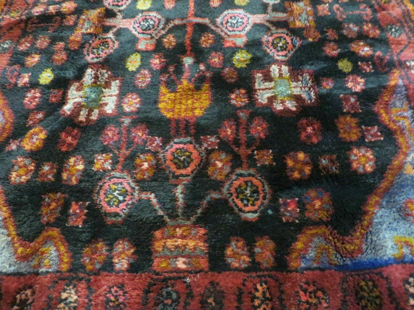 4' X 10' Antique Handmade Tribal Turkish Oriental Floral Wool Rug Organic Nice