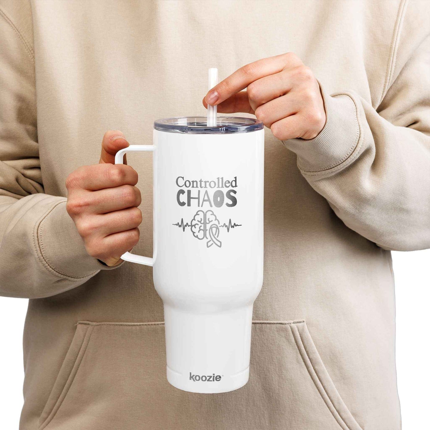 Controlled Chaos 40oz Tumbler – Neurostrong Insulated Travel Mug