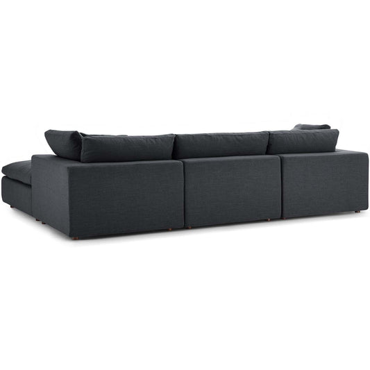 Commix 4 Piece Down Filled Overstuffed Sectional Sofa Set by Modway