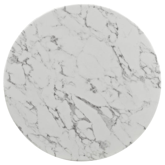 Lippa 36" Round Faux Marble Dining Table by Modway