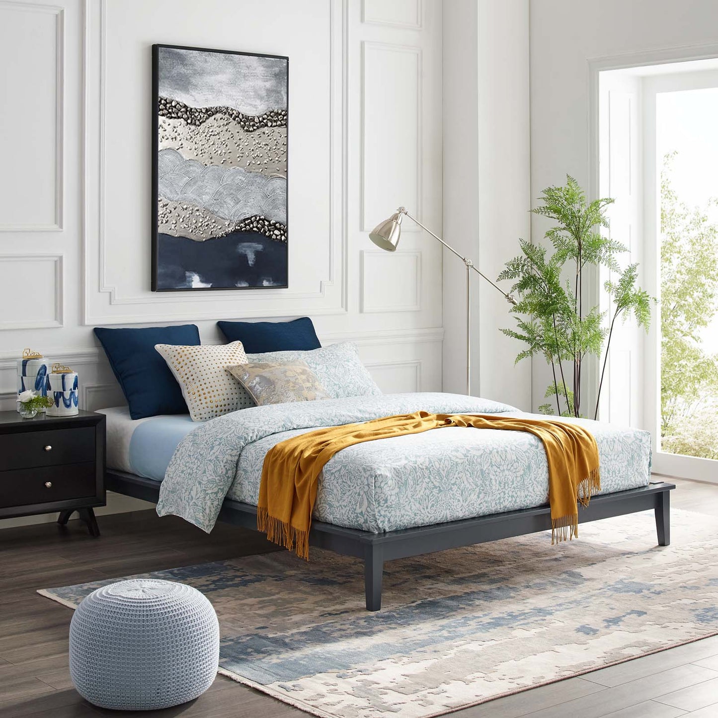 Lodge Wood Queen Platform Bed Frame by Modway