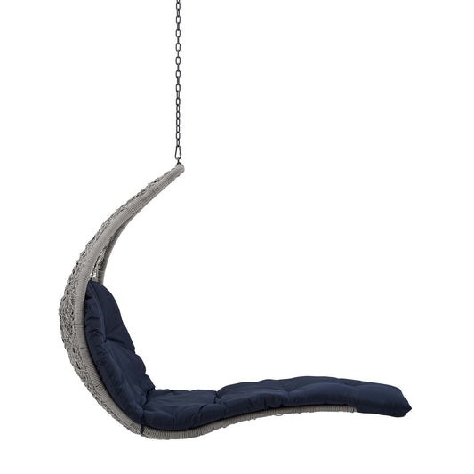 Landscape Hanging Chaise Lounge Outdoor Patio Swing Chair by Modway