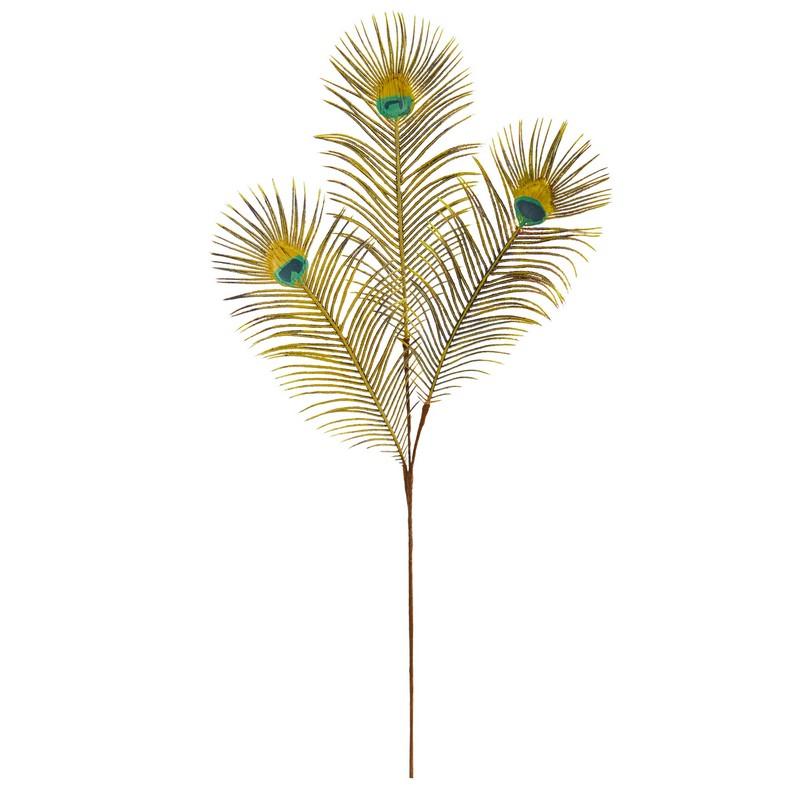 36" Peacock Feather Artificial Spray (Set of 8)