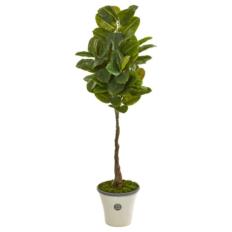 67" Rubber Leaf Artificial Tree in Planter (Real Touch)
