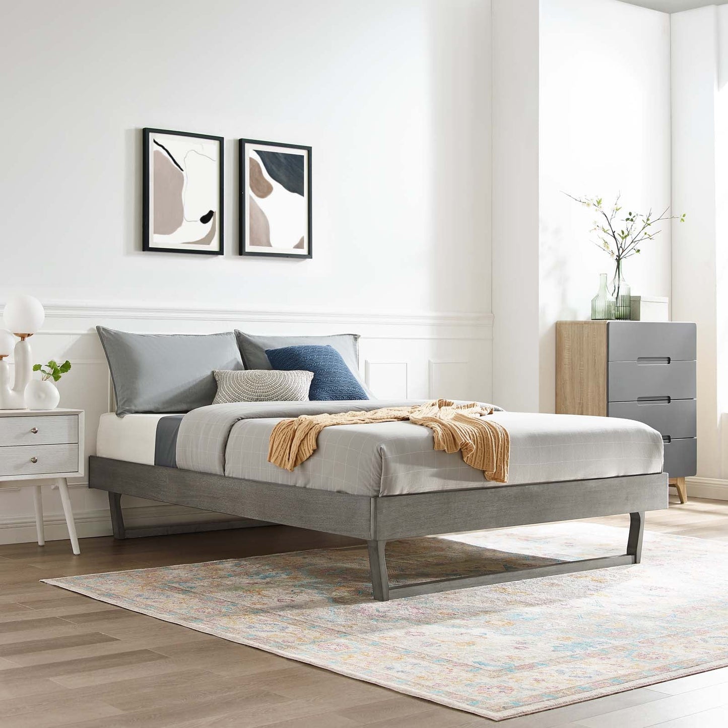 Billie Wood Queen Platform Bed Frame by Modway