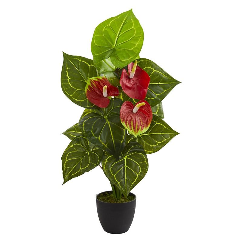 30" Anthurium Artificial Plant (Real Touch)