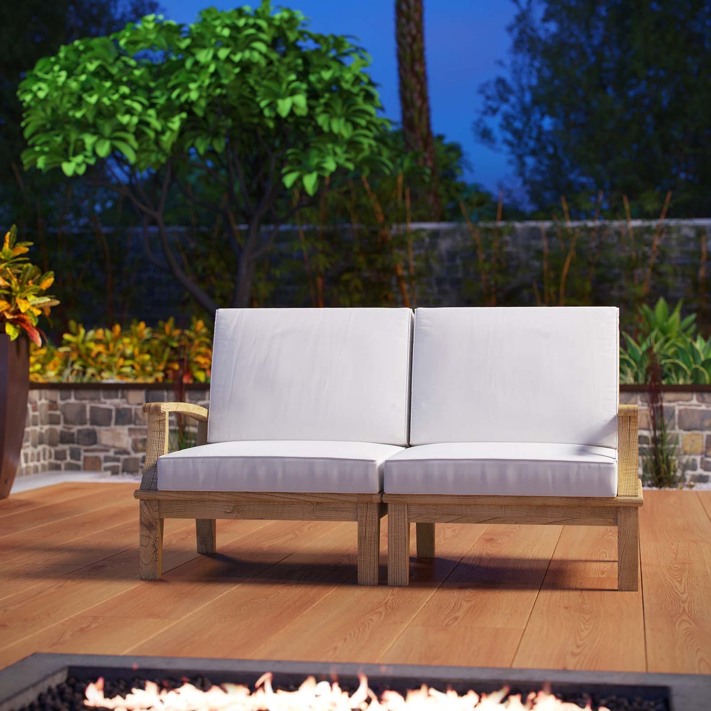 Marina 2 Piece Outdoor Patio Teak Set by Modway