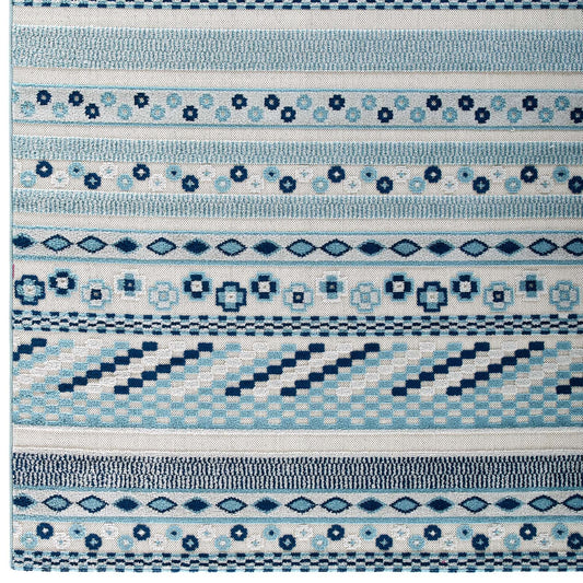 Reflect Cadhla Vintage Abstract Geometric Lattice 5x8 Indoor and Outdoor Area Rug by Modway