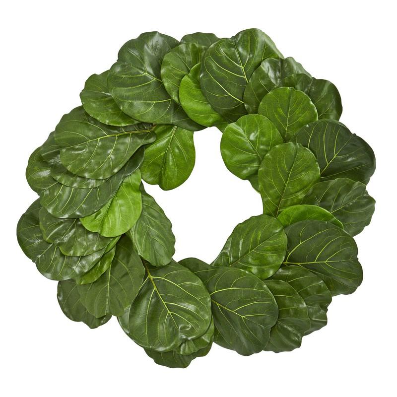 30" Fiddle Leaf Artificial Wreath