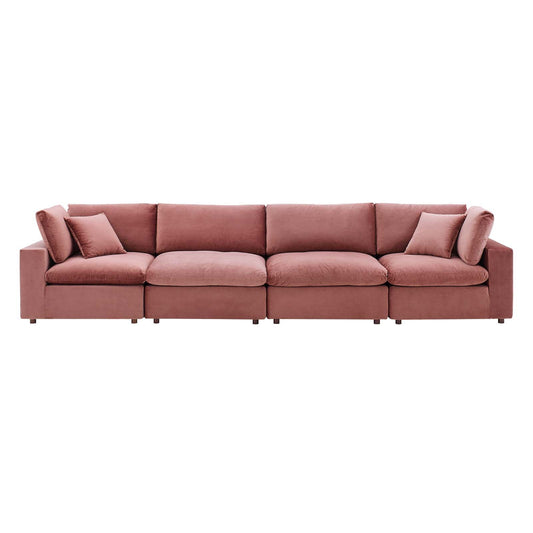 Commix Down Filled Overstuffed Performance Velvet 4-Seater Sofa by Modway