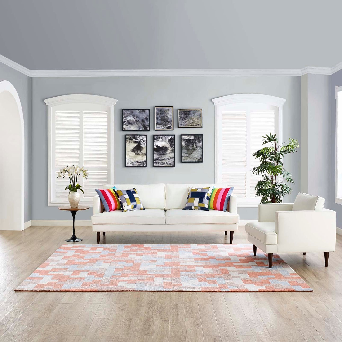 Andela Interlocking Block Mosaic 8x10 Area Rug by Modway