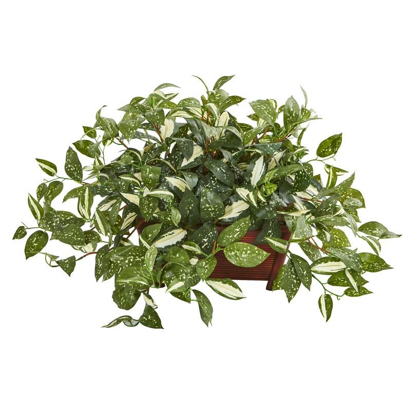 28" Florida Beauty Artificial Plant in Rectangular Planter