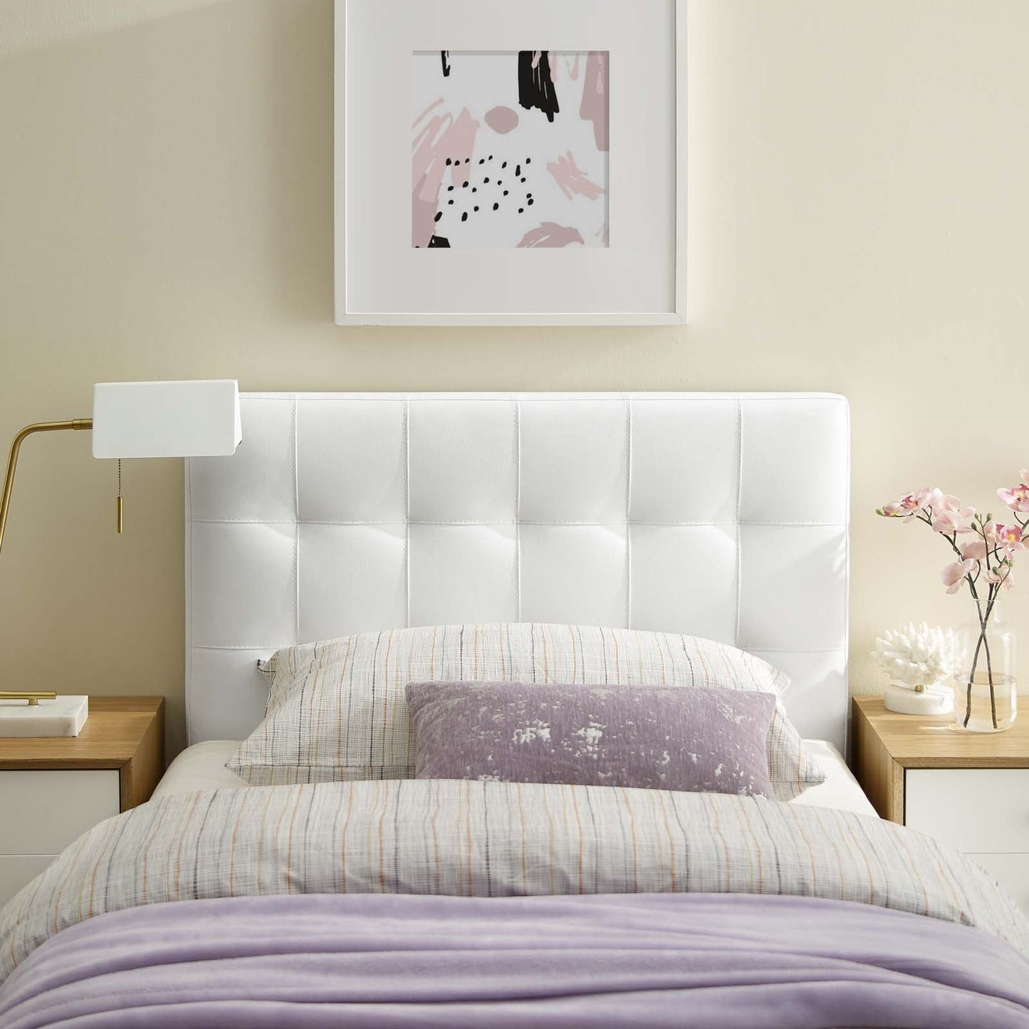 Lily Upholstered Vinyl Twin Headboard by Modway