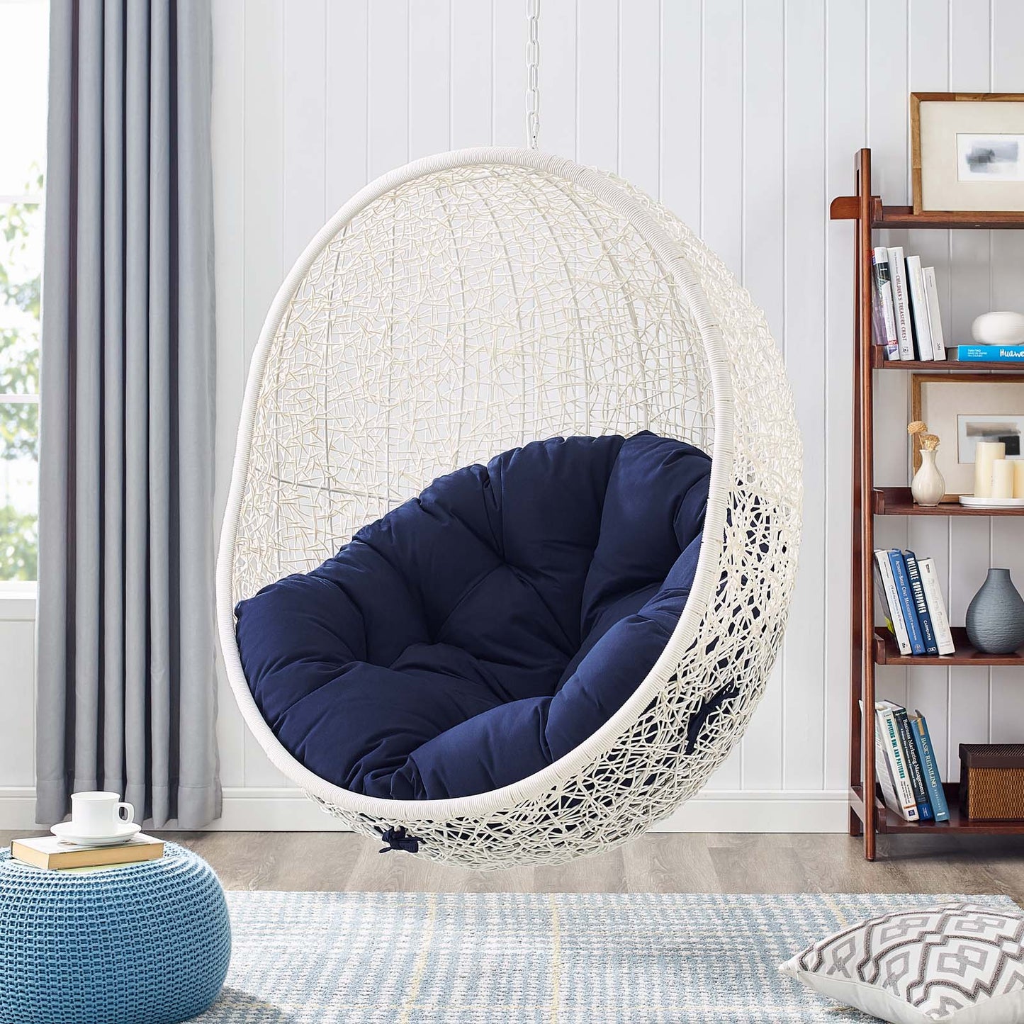 Hide Sunbrella¨ Fabric Swing Outdoor Patio Lounge Chair Without Stand by Modway