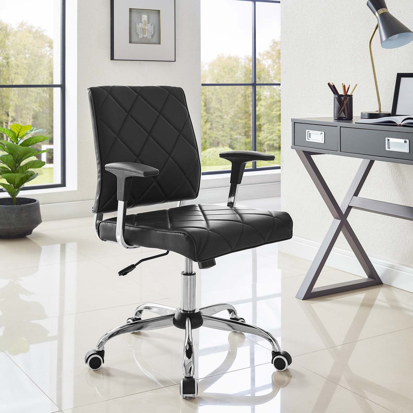 Lattice Vinyl Office Chair by Modway