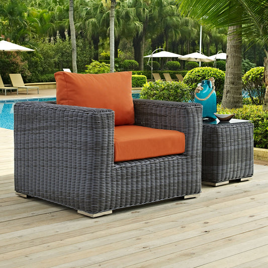 Summon Outdoor Patio Fabric Sunbrella¨ Armchair by Modway