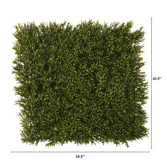 10.5" x 10.5" Rosemary Artificial Wall Mat UV Resistant (Set of 4)