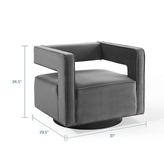 Booth Performance Velvet Performance Velvet Swivel Armchair by Modway