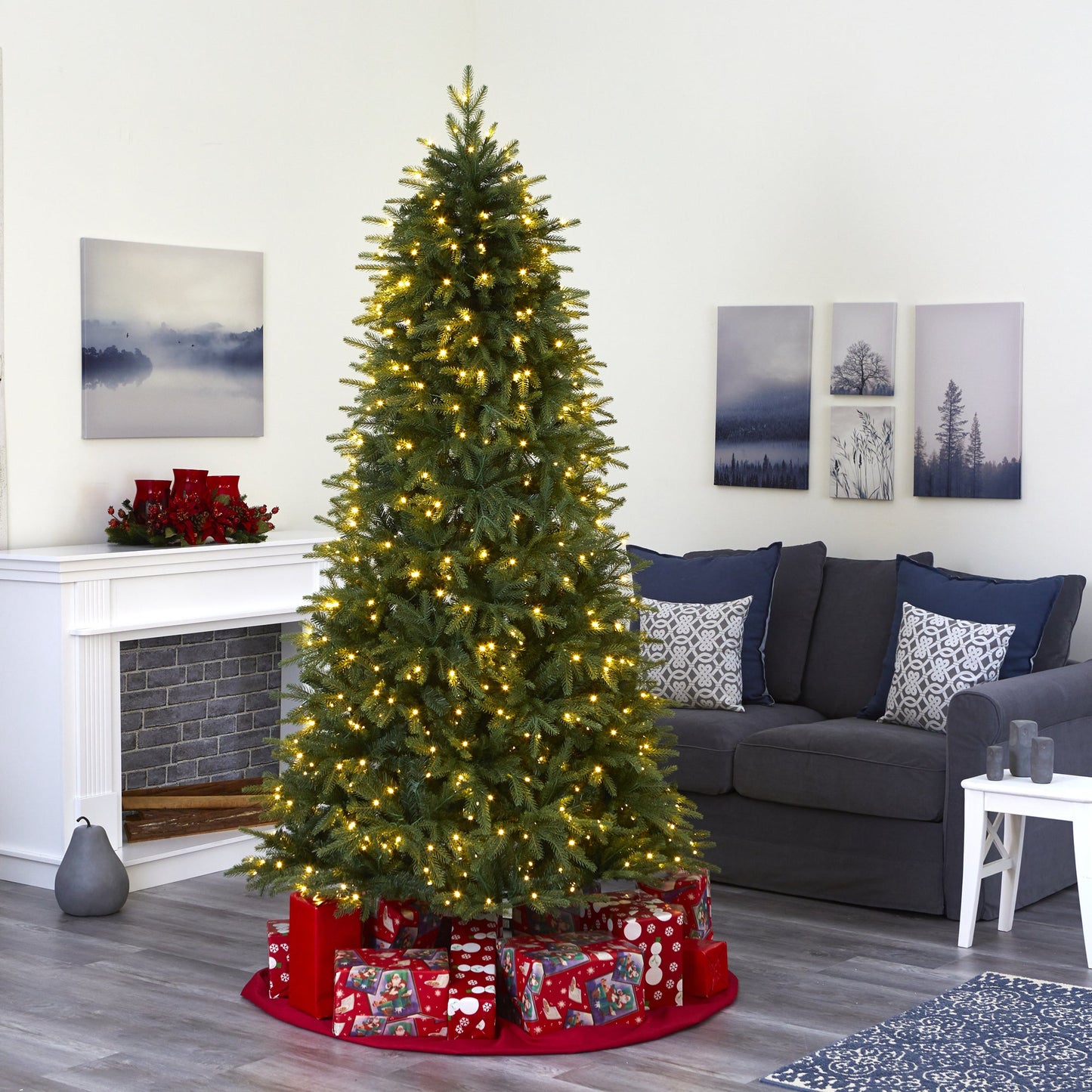 7' Vancouver Fir 'Natural Look' Artificial Christmas Tree w/ 500 Clear LED Light