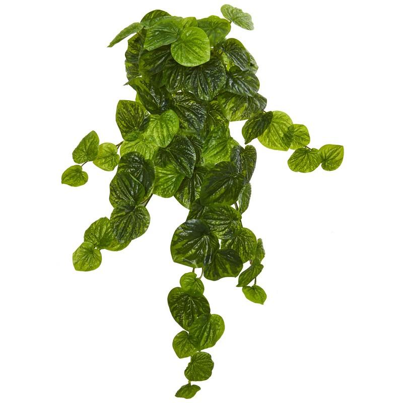 25" Peperomia Hanging Bush Artificial Plant (Set of 6) (Real Touch)