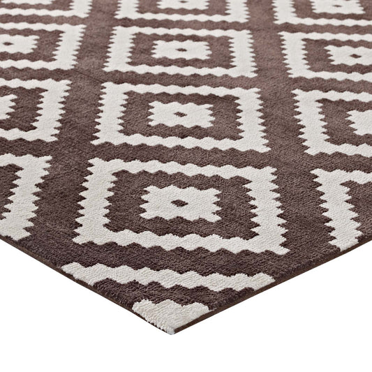 Alika Abstract Diamond Trellis 5x8 Area Rug by Modway