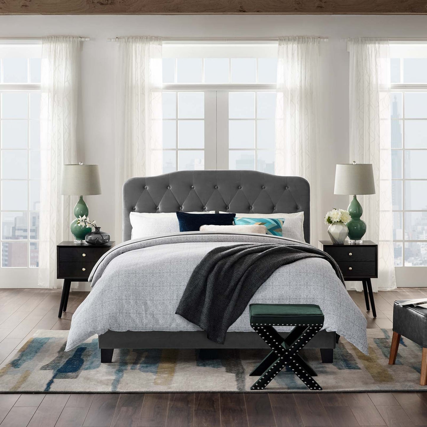 Amelia Performance Velvet King Bed by Modway