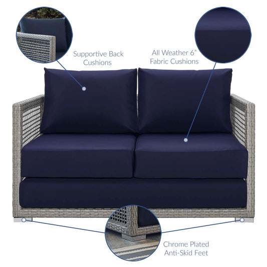 Aura Outdoor Patio Wicker Rattan Loveseat by Modway