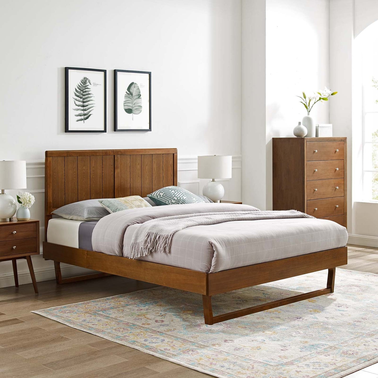 Alana Wood Queen Platform Bed With Angular Frame by Modway