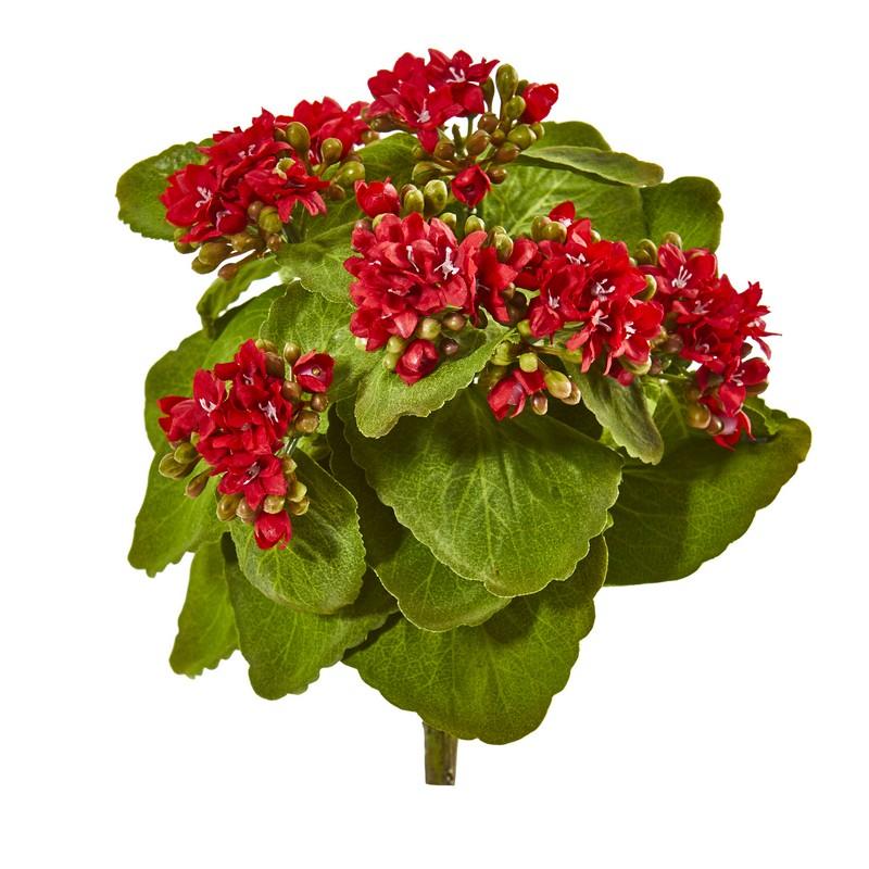 8" Kalanchoe Artificial Bush Flower (Set of 6)