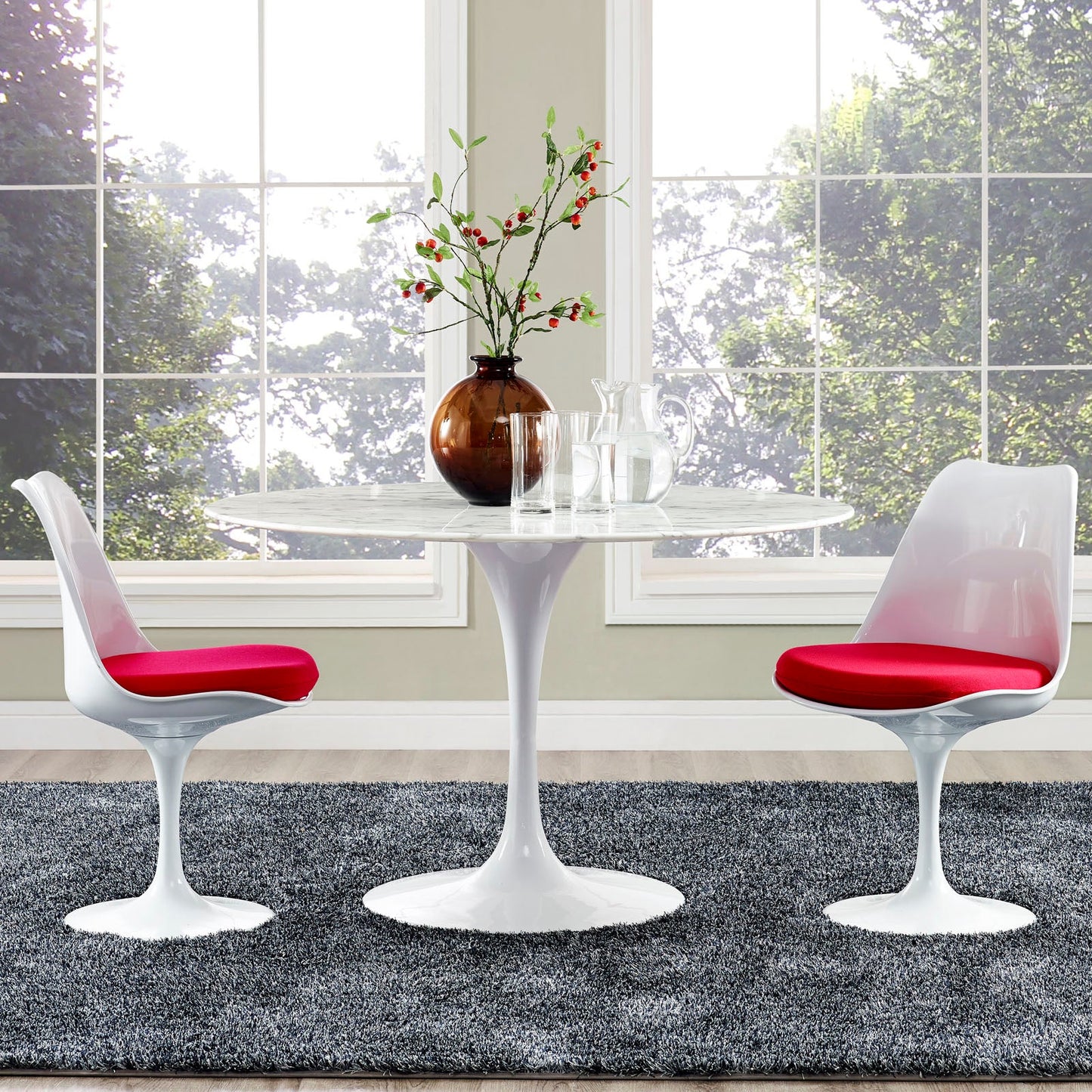 Lippa 48" Round Faux Marble Dining Table by Modway