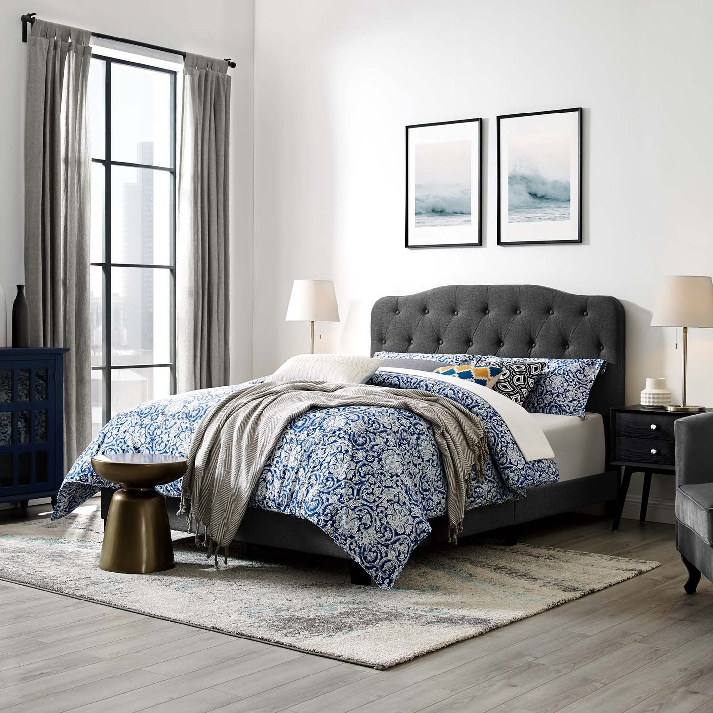 Amelia Upholstered Fabric Full Bed by Modway