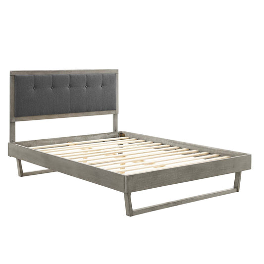 Willow Wood King Platform Bed With Angular Frame by Modway