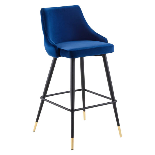 Adorn Performance Velvet Bar Stool Set of 2 by Modway