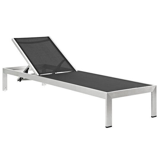 Shore Outdoor Patio Aluminum Chaise with Cushions by Modway