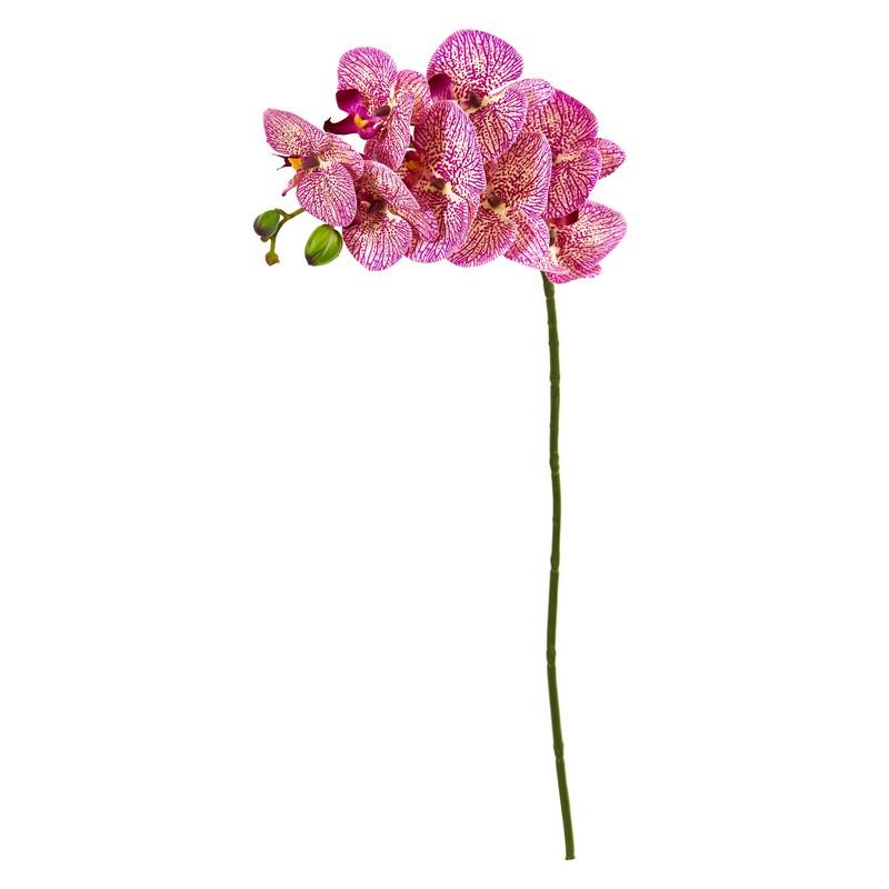28" Orchid Phalaenopsis Artificial Flower Stem (Set of 6)