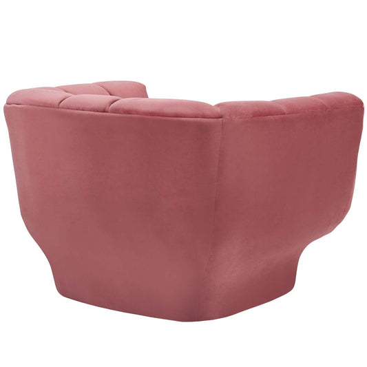 Entertain Vertical Channel Tufted Performance Velvet Armchair by Modway