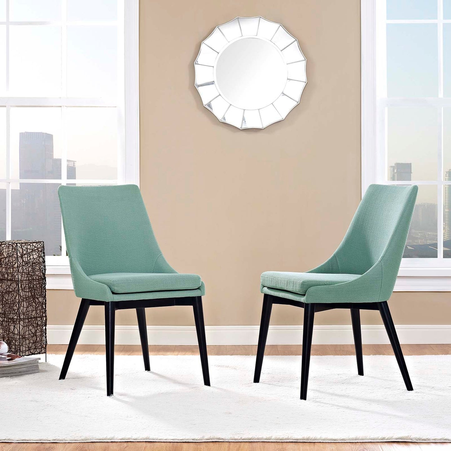Viscount Fabric Dining Side Chair Set of 2 by Modway