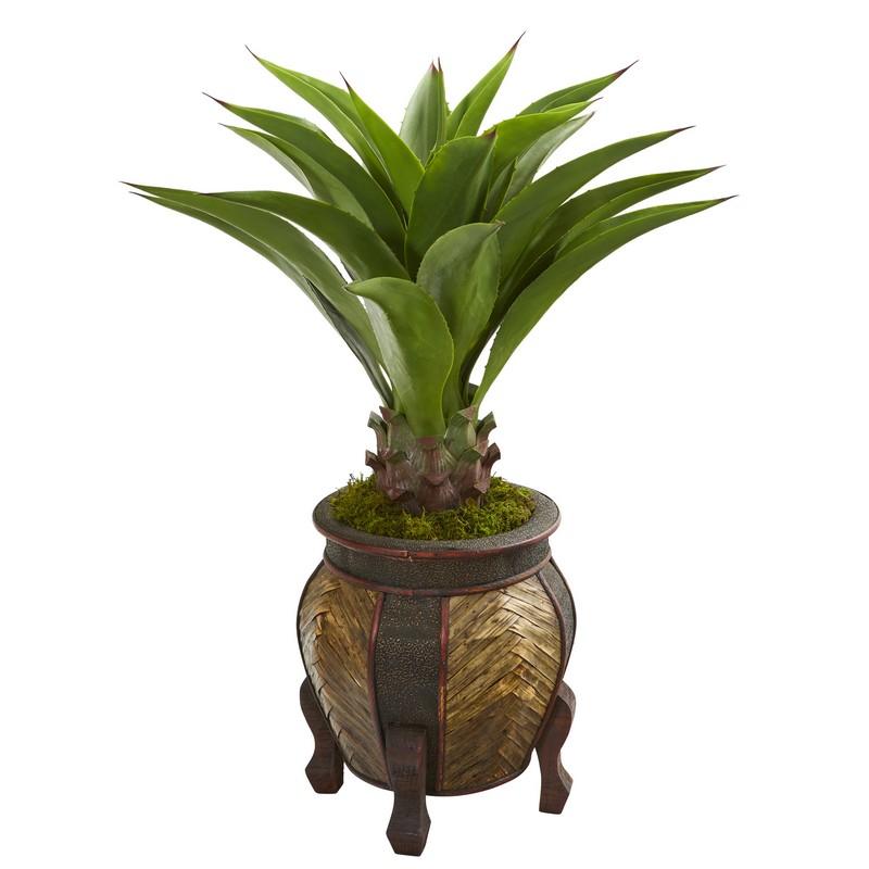 40" Agave Artificial Plant in Decorative Planter