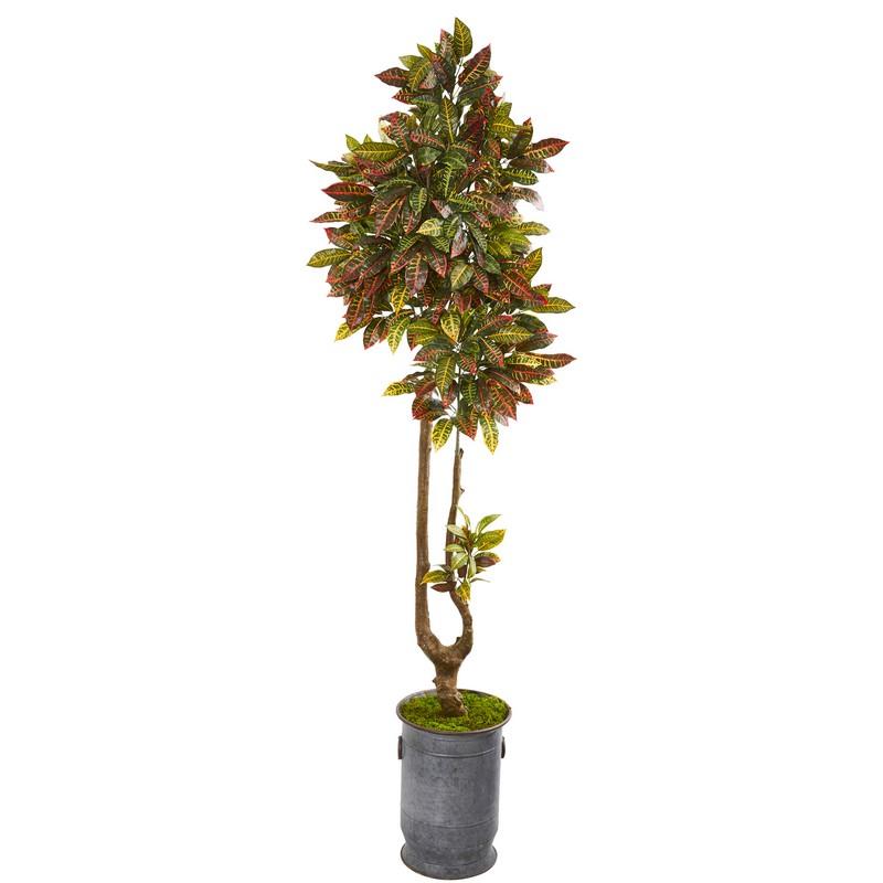 73" Croton Artificial Tree in Decorative Planter