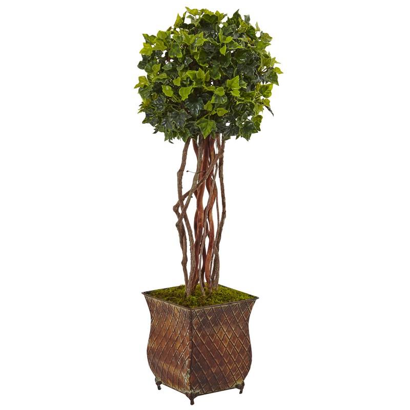 30" English Ivy Tree in Planter UV Resistant (Indoor/Outdoor)