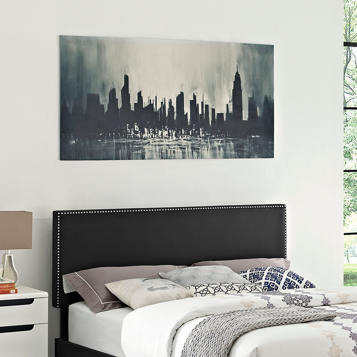 Phoebe Upholstered Vinyl King Headboard by Modway