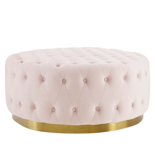 Ensconce Tufted Performance Velvet Round Ottoman by Modway