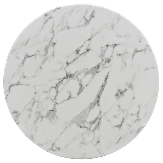 Lippa 28" Round Faux Marble Dining Table by Modway