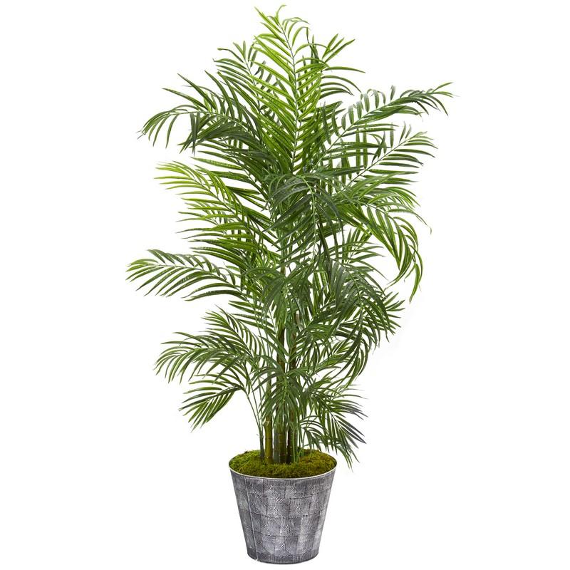 63" Areca Palm Artificial Tree in Decorative Planter UV Resistant