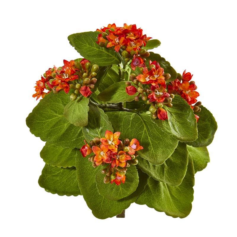 8" Kalanchoe Artificial Bush Flower (Set of 6)