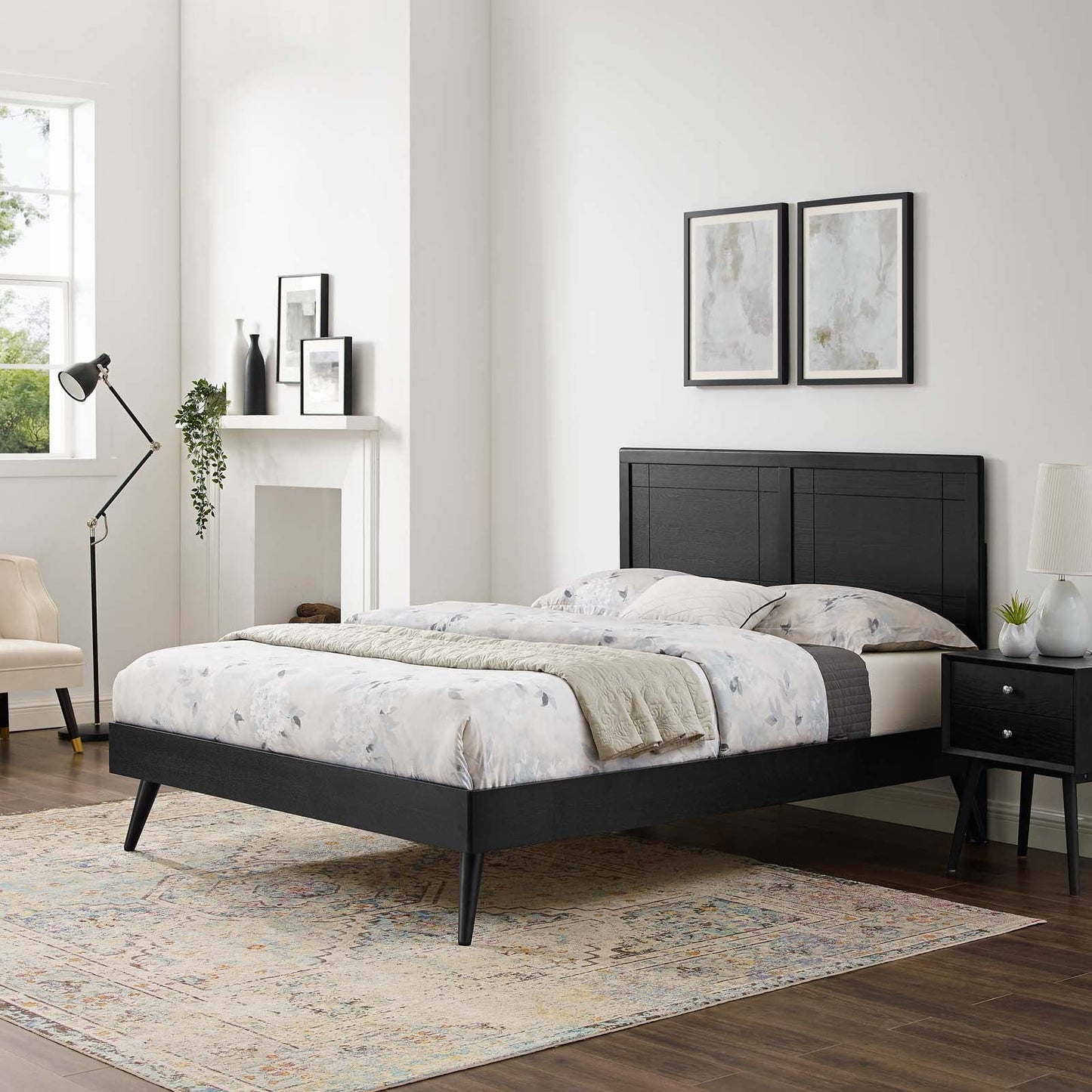 Marlee Wood Queen Platform Bed With Splayed Legs by Modway
