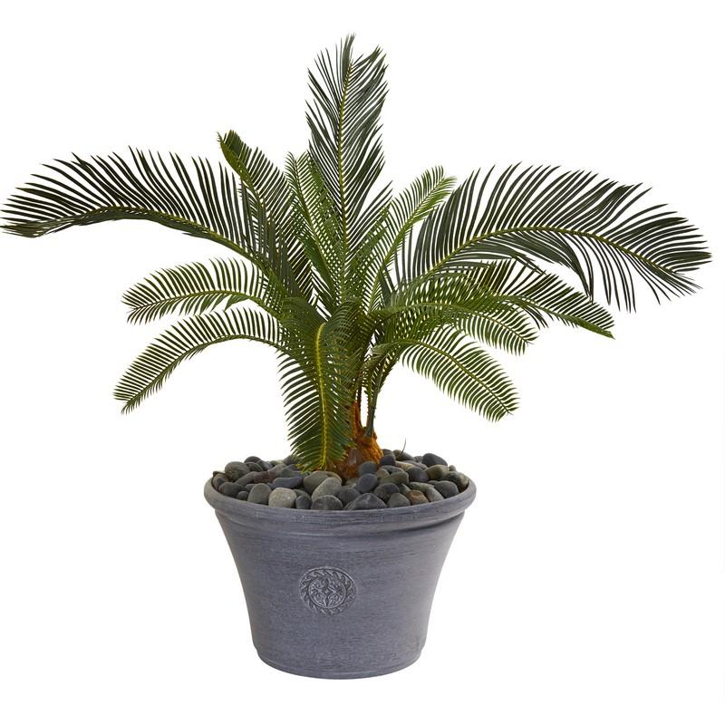 25" Cycas Artificial Plant in Decorative Planter